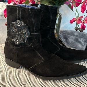 GORGEOUS MARK NASON SUEDE ANKLE BOOT. Jet Black. Size 12. EXCELLENT CONDITION!